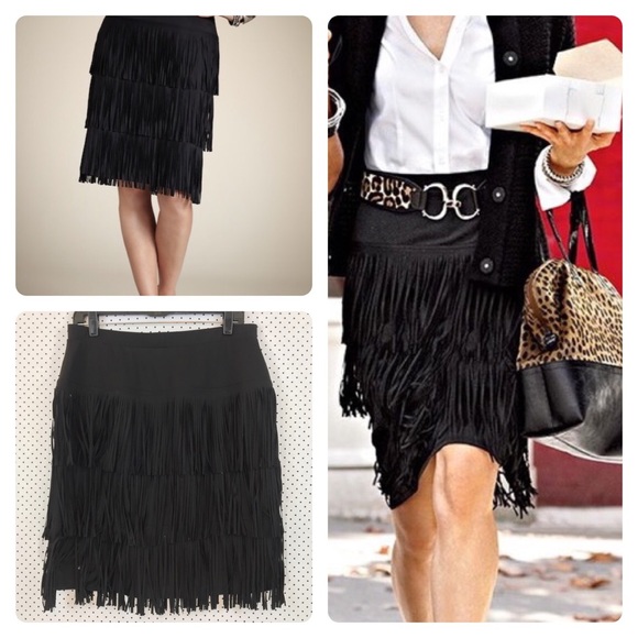 Chico's Dresses & Skirts - ⬇️$15 Chico’s Faux Suede Fringe Pencil Skirt